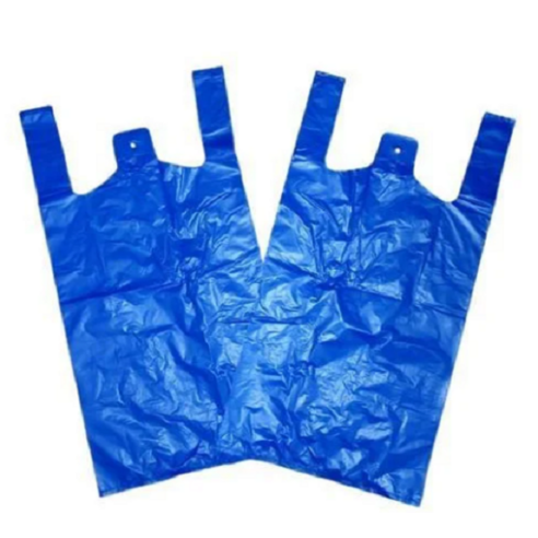 채움 튼튼한 파란 손잡이 비닐 마트 봉투, 200매, 8L