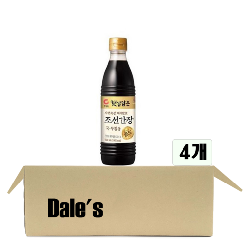 데일즈기획 대상 청정원 햇살담은 조선간장, 500ml, 4개