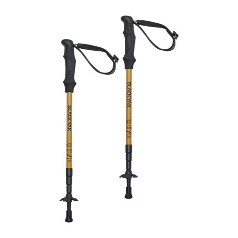 블랙야크 공용 카본4단세트스틱130 경량 안티쇽 카본+알루미늄 스틱2개 23년 북수원점, YELLOW