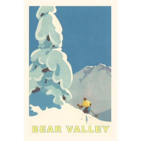 (영문도서) The Vintage Journal Big Snowy Pine Tree and Skier Bear Valley Paperback, Found Image Press, English, 9781648116780