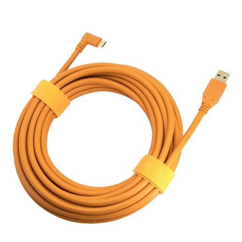 빠른 충전 데이터 전송에 사용되는 Quest 2 게임용 컴퓨터용 90° 앵글 케이블 커넥터 USB 3.1 Type-C, 옐로우, 3m, 구리