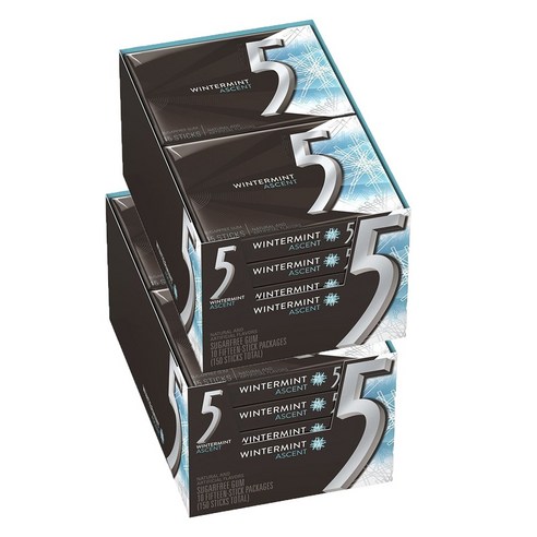 5껌 무설탕 껌 윈터민트 어센트 무지방, 윈터민트 어센트 (WINTERMINT ASCENT), 300개입, 2.7g
