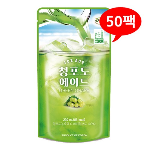 밸런스그로우 청포도 에이드 (빨대포함), 30개, 230ml