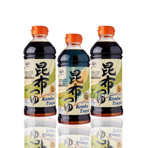 야마사 다시마 간장 콘부쯔유 3배 농축 W.A.T.B 우동 간장 일본, 2개, 500ml 삼화간장