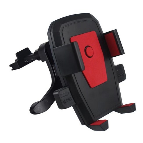 [코스릴] 차량용 거치대 후크 유형 자동 잠금 휴대 전화 브래킷, 빨간색