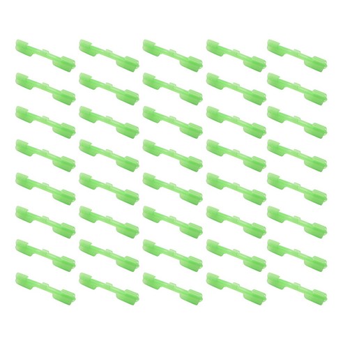 Monland 40 조각 라이트 스틱 클립 홀더 맞춤 막대 팁 야간 낚시 형광 글로우 낚싯대 2mm, 초록