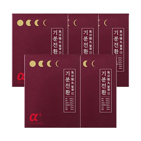 생활약속 기분전환 알파, 20포, 5박스, 100g
