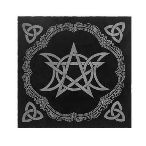 타로 카드 24 Pentagram Tarots 식탁보 벨벳 제단 Cloth Pentacles Mat, 23