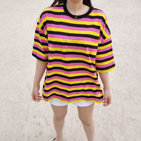 베러댓걸 비비드 레인보우 빅사이즈 반팔 티셔츠