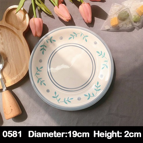 [XIG] 디너 플레이트 세라믹 조식 플레이트 디저트 볼 샐러드 스테이크 플레이트 주방 야외 피크닉 식기, 하나, 0581
