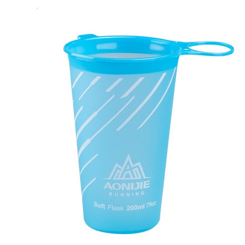 야외 사이클링 캠핑 러닝 하이킹 청량 음료 컵을위한 200mL 접이식 TPU 물 컵, type1