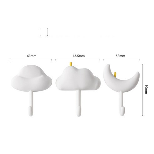 홈라크 창이식 다용도 접착식 후크 걸이, 3개, 화이트