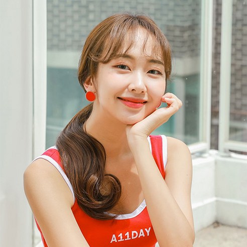 가발매니아 플리츠 31cm리얼포니(제디원사) 포니테일가발 묶음머리가발 올림머리가발, 투톤브라운