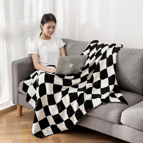 DFMEI 푹신푹신한 니트 담요 1인 커버 담요 얇은 핏에어컨 담요 낮잠 작은 담요, 색깔3, 옵션1
