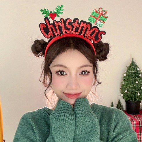 [3개세트] 크리스마스 파티 루돌프 사슴뿔 헤어밴드, 3개, Christmas