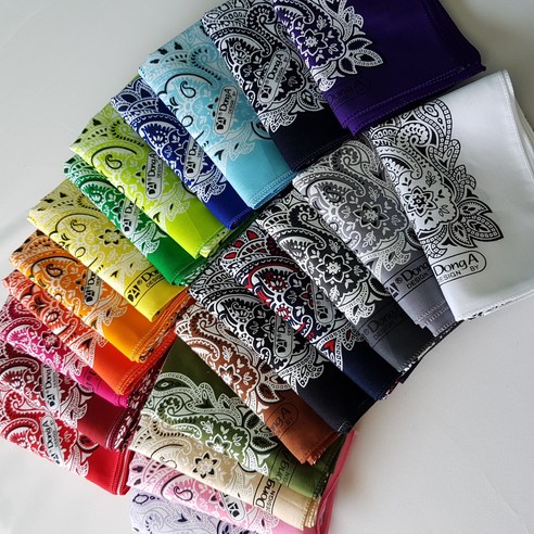 레트로 감성 물씬! 악세사리마켓 12컬러 반다나 페이즐리, 일상에 특별함을 더하다 반다나