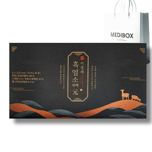 이경제 흑염소 진액원 흑염소즙 엑기스 선물 세트 메디박스 쇼핑백 포함, 2.1L, 1개