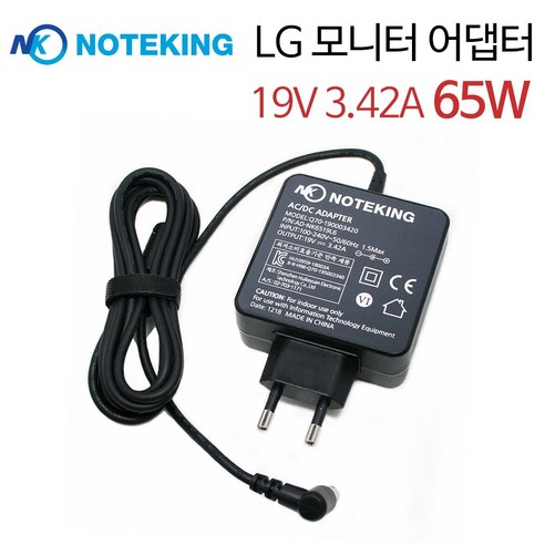 LG전자 울트라기어 32GN650 모니터 전원 어댑터 케이블 19V 3.3A 호환, AD-NK6519L6, 1개