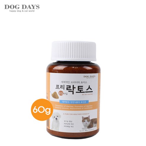 도그데이즈 프리락토스 반려동물 유산균 분말타입 60g, 장기능 향상, 1개, 장기능 향상