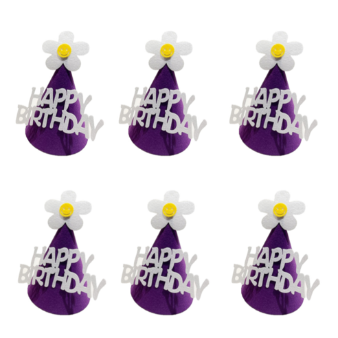 베르트폴 생일고깔모자, 6개, 퍼플