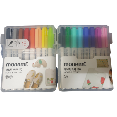 모나미 패브릭마카 470 A 세트, 16색, 1세트