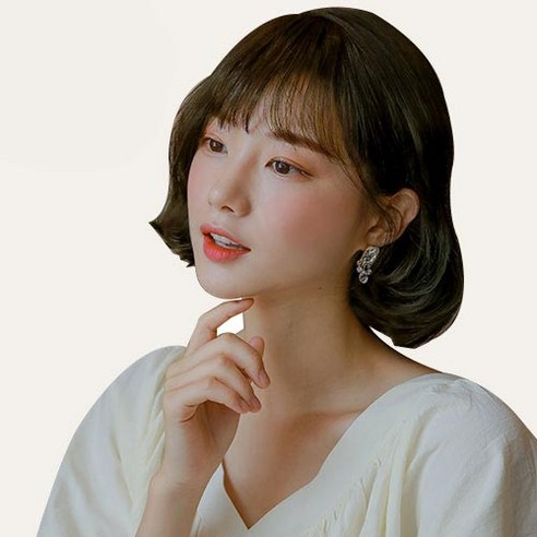 가발매니아 앞머리가발 에어뱅, 내츄럴블랙, 1개