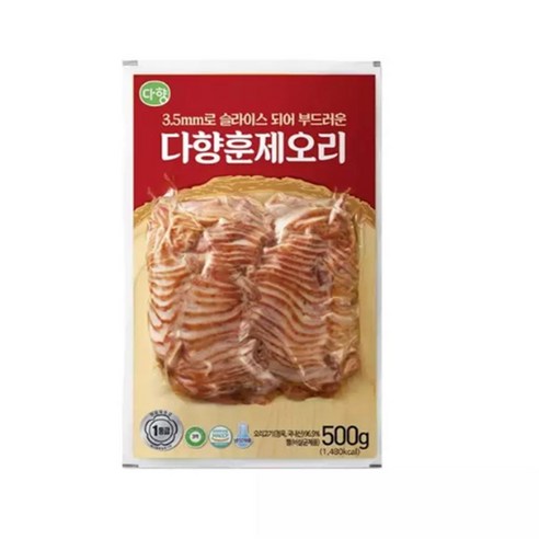 다향 훈제 오리 슬라이스 500g, 2개