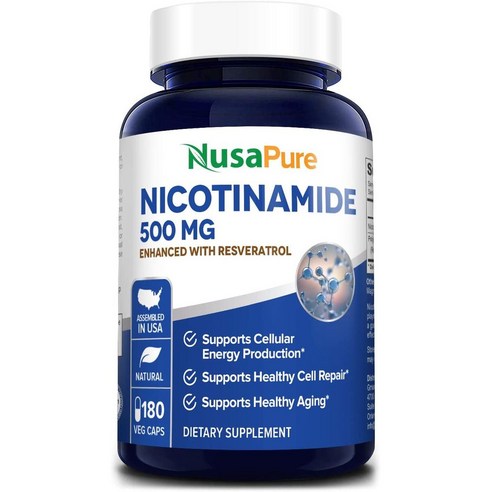 누사퓨어 니코틴아마이드 레스베라트롤 500mg 180정, 1개