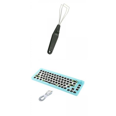 TM680 키보드 키트 블루 + 키 캡 풀러, 설명한대로, 설명한대로, 설명 된대로 +