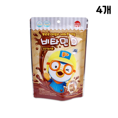 뽀로로 데일리 비타츄잉정 초코맛, 4개