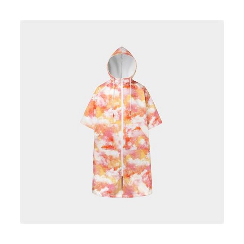 자유로운 여름, 배럴 트로피컬 클라우드 집업 판초 타월과 함께 배럴판초