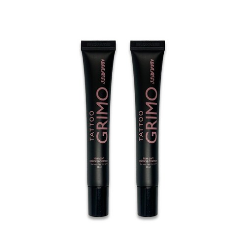 타투 그리모 신개념 두피타투 컬러링 염색 에센스 20ml, 블랙, 2개
