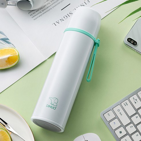 스테인레스 스틸 진공 머그잔 로프와 야외 스포츠 컵, 흰색, 350ML