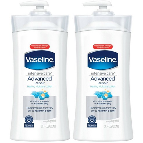 바셀린인텐시브케어 어드밴스드 리페어 힐링 모이스처 로션, 600ml, 2개