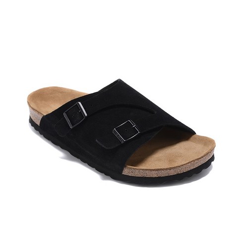 버켄스탁 Birkenstock 블랙 남녀공용 스웨이드 버클 버캔 슬리퍼 951321