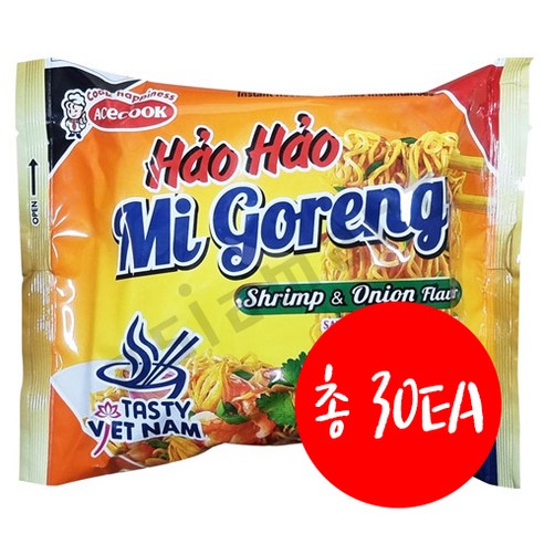베트남 하오하오 미고랭 76g 30봉지 1박스, 30개