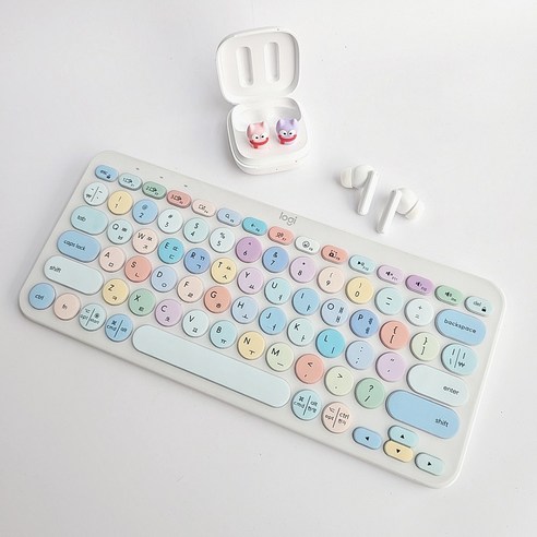 담앤드솜 로지텍 K380S 전용 키스킨, 1개, S-무지개스카이