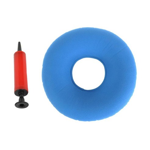 임신 산후를 위한 팽창식 도넛 방석 침대 염증 좌석 패드 15", 라이트 블루, 천과 PVC