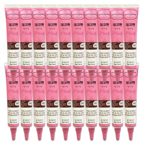 쿠킹스토리 데코펜 핑크 20개, 20g, 40개