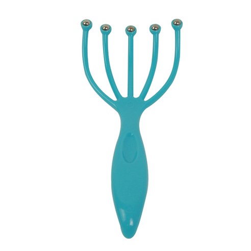 손마사지기 문어 두부 안마기 두피 손가락 지압기 수동 긁기 돌기헤드 기계, blue