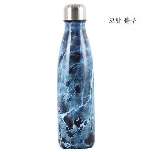 ZZJJC 아이디어 보온병 아이디어 텀블러 아웃도어 보온병, 코랄블루, 500ml