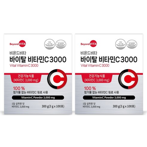 비욘드비타 바이탈 비타민C 3000 100포, 300g, 2개