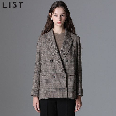 리스트 고품 더블 브레스티드 체크 울자켓 택가격 408000원