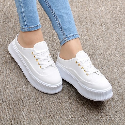 키높이 뮬 스니커즈 블로퍼 운동화 캔버스6cm
