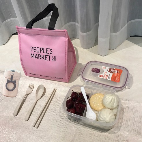 YY별도의 전자 레인지 플라스틱 도시락 학생 암나사 단열 도시락 성인 사무실 대용량 도시락, 색깔14_옵션4
