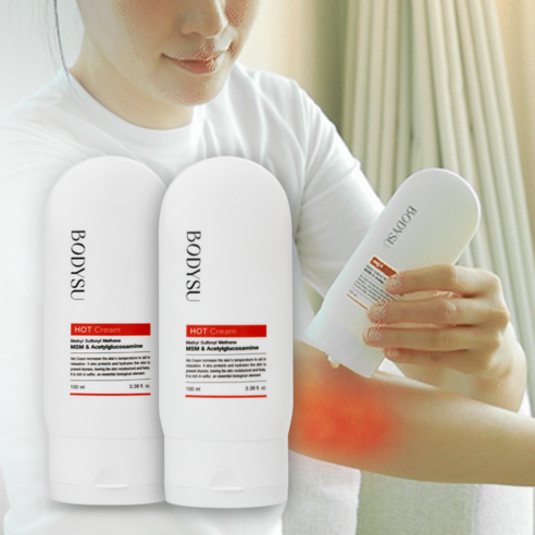 바디슈 식이 유황 크림 MSM, 튜브(핫), 2개, 100ml