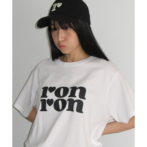 Tシャツ・カットソー RONRON DOT LOGO BASIC FIT T SHIRT WHITE RR25BST1466WH RONRON LOGO BASIC FIT T SHIRT WHITE | ファッション通販サイト