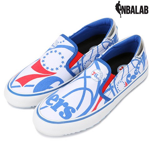 [NBALAB] 남성 캔버스 슬립온 필라델피아 식서스 F18L001SPRB