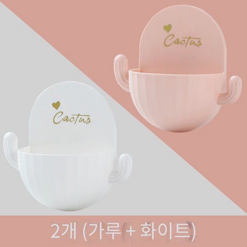 창조적 인 비누 상자 흡입 컵 벽 장착, "2 복장 악의적 인 비용 효율적인" 핑크 화이트