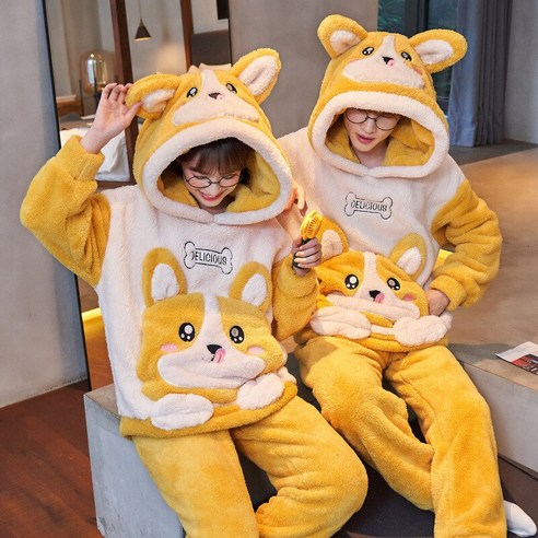 FANSYLI 2022 봄 남녀 커플 긴팔 잠옷 실크 잠옷 순면 잠옷 여성 수면 상의 하의2614 1G